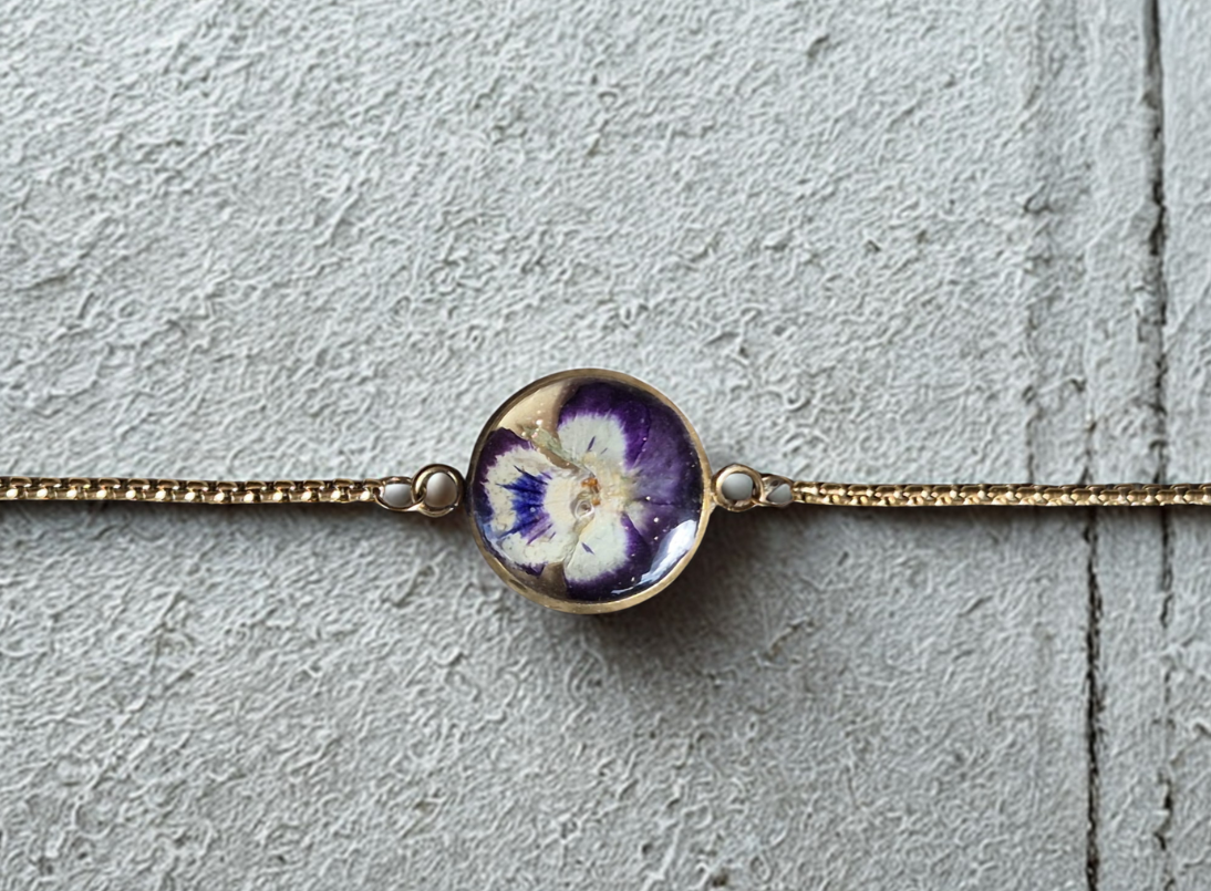 Bracelet Pensée Dorée
