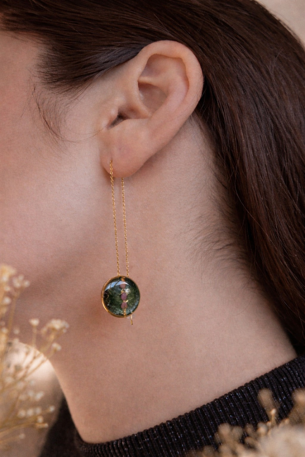 Chaînes d'oreilles botaniques - Pétales de Rose