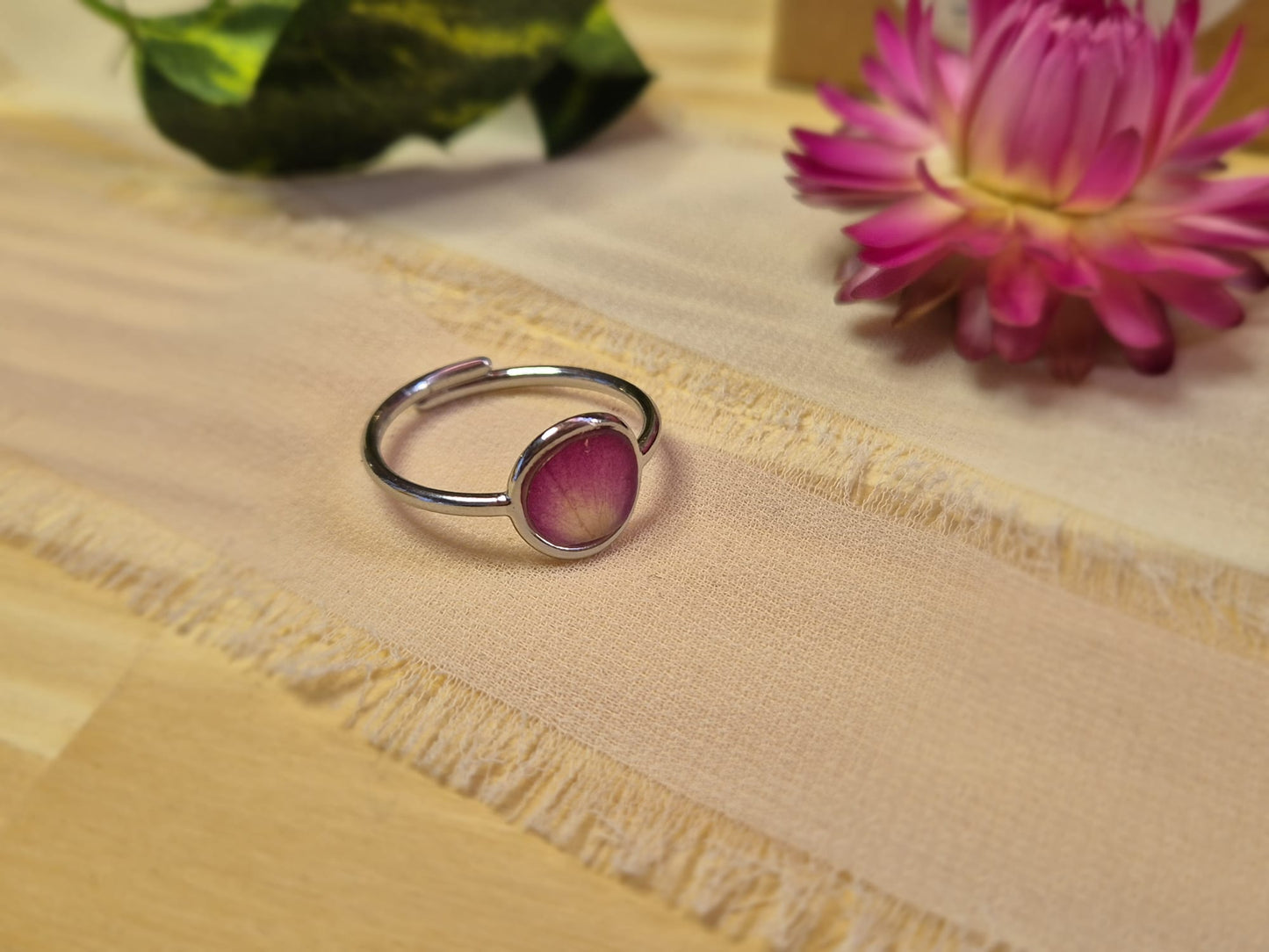 Bague Botanique - Pétale de rose