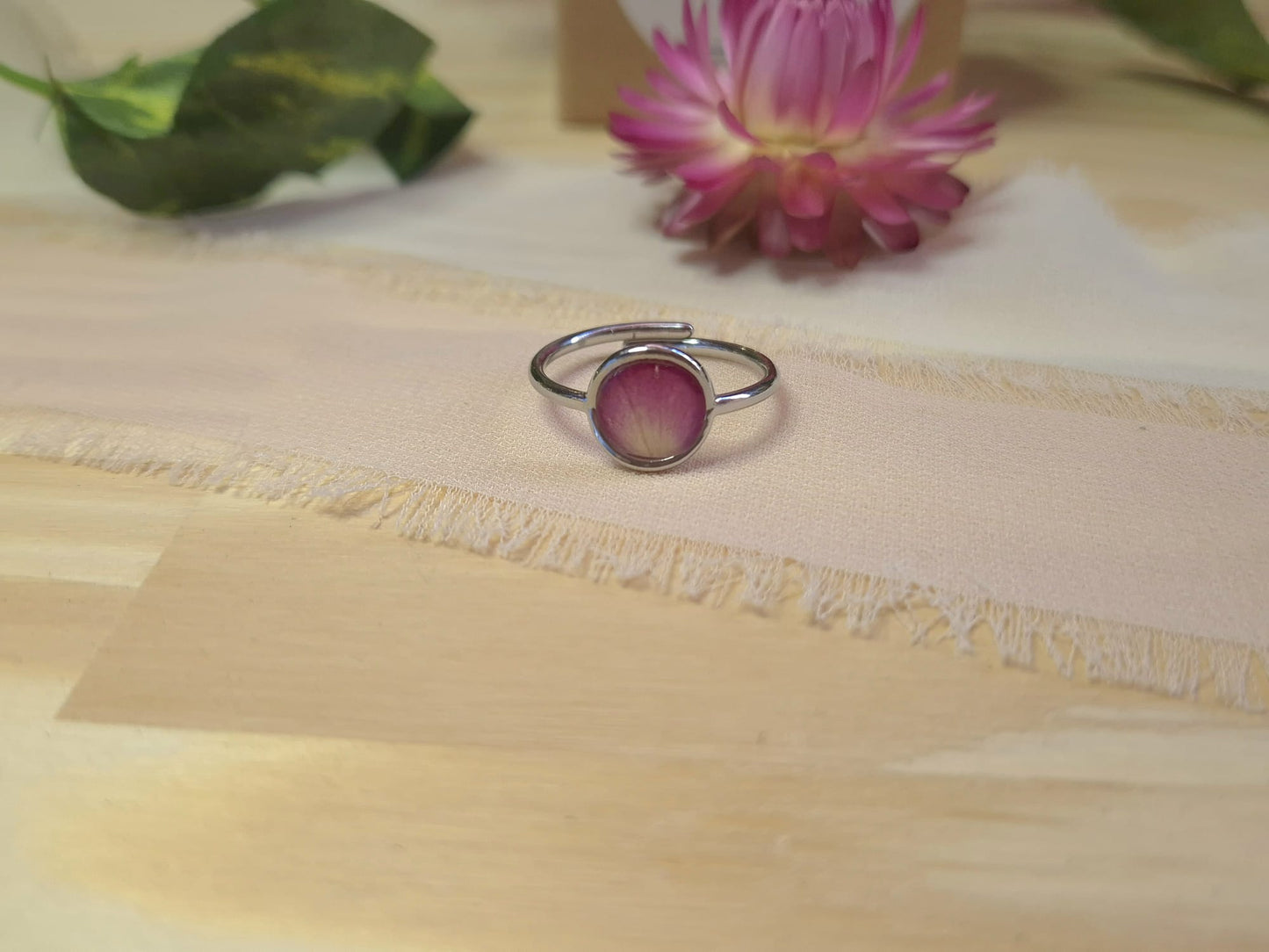 Bague Botanique - Pétale de rose